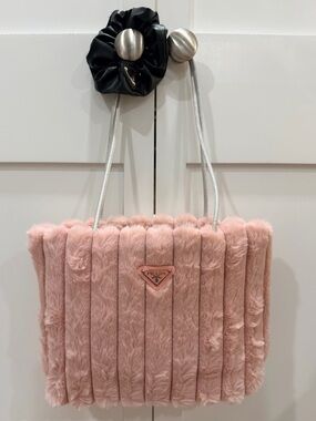 Prada VIPBeauty Faux Fur Handbag - NIB + Novelty Scrunchie